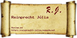 Reinprecht Júlia névjegykártya